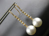 .35CT DIAMOND & AAA SOUTH SEA PEARL 18KT YELLOW GOLD 3D ETOILE HANGING EARRINGS