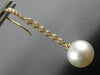 .35CT DIAMOND & AAA SOUTH SEA PEARL 18KT YELLOW GOLD 3D ETOILE HANGING EARRINGS