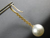 .35CT DIAMOND & AAA SOUTH SEA PEARL 18KT YELLOW GOLD 3D ETOILE HANGING EARRINGS