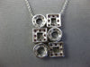 .55CT DIAMOND & AAA PINK SAPPHIRE 14KT WHITE GOLD 3D SQUARE & ROUND FUN NECKLACE