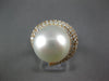 ESTATE LARGE .84CT DIAMOND & AAA SOUTH SEA PEARL 18KT ROSE GOLD LOVE KNOT RING
