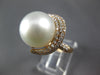 ESTATE LARGE .84CT DIAMOND & AAA SOUTH SEA PEARL 18KT ROSE GOLD LOVE KNOT RING
