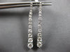 ESTATE LARGE 2CT DIAMOND 14KT WHITE GOLD GRADUATING JOURNEY BAR HANGING EARRINGS