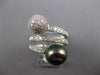 1.05CT DIAMOND & AAA TAHITIAN PEARL 18KT WHITE GOLD MULTI ROW CRISS CROSS RING