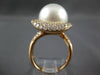 ESTATE LARGE .84CT DIAMOND & AAA SOUTH SEA PEARL 18KT ROSE GOLD LOVE KNOT RING