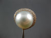 ESTATE LARGE .84CT DIAMOND & AAA SOUTH SEA PEARL 18KT ROSE GOLD LOVE KNOT RING