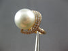 ESTATE LARGE .84CT DIAMOND & AAA SOUTH SEA PEARL 18KT ROSE GOLD LOVE KNOT RING