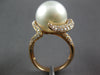 ESTATE LARGE .84CT DIAMOND & AAA SOUTH SEA PEARL 18KT ROSE GOLD LOVE KNOT RING
