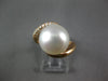 LARGE .48CT DIAMOND & AAA SOUTH SEA PEARL 18KT ROSE GOLD LOVE KNOT INFINITY RING