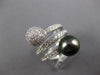 1.05CT DIAMOND & AAA TAHITIAN PEARL 18KT WHITE GOLD MULTI ROW CRISS CROSS RING