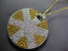 3.52CT DIAMOND & AAA YELLOW SAPPHIRE 18KT WHITE GOLD CIRCULAR STAR FUN PENDANT