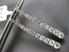 ESTATE LARGE 2CT DIAMOND 14KT WHITE GOLD GRADUATING JOURNEY BAR HANGING EARRINGS