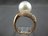 LARGE .48CT DIAMOND & AAA SOUTH SEA PEARL 18KT ROSE GOLD LOVE KNOT INFINITY RING