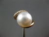 LARGE .48CT DIAMOND & AAA SOUTH SEA PEARL 18KT ROSE GOLD LOVE KNOT INFINITY RING