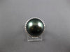 LARGE .37CT DIAMOND & AAA TAHITIAN PEARL 18KT WHITE GOLD CLASSIC HALO LOVE RING