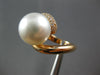 LARGE .48CT DIAMOND & AAA SOUTH SEA PEARL 18KT ROSE GOLD LOVE KNOT INFINITY RING