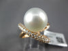 LARGE .76CT DIAMOND & AAA SOUTH SEA PEARL 18K ROSE GOLD 3D CRISS CROSS LOVE RING