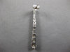 ESTATE LARGE 2CT DIAMOND 14KT WHITE GOLD GRADUATING JOURNEY BAR HANGING EARRINGS