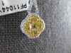 LARGE 1.13CT WHITE & FANCY YELLOW DIAMOND 14KT 2 TONE GOLD CLOVER FLOWER PENDANT