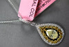 1.25CT WHITE & FANCY YELLOW DIAMOND 18KT 2 TONE GOLD SOLITAIRE TEAR DROP PENDANT