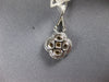 LARGE 1.13CT WHITE & FANCY YELLOW DIAMOND 14KT 2 TONE GOLD CLOVER FLOWER PENDANT