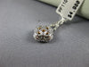 LARGE 1.13CT WHITE & FANCY YELLOW DIAMOND 14KT 2 TONE GOLD CLOVER FLOWER PENDANT