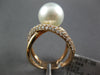 LARGE .76CT DIAMOND & AAA SOUTH SEA PEARL 18K ROSE GOLD 3D CRISS CROSS LOVE RING