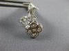 LARGE 1.13CT WHITE & FANCY YELLOW DIAMOND 14KT 2 TONE GOLD CLOVER FLOWER PENDANT
