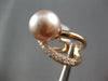 LARGE .76CT DIAMOND & AAA PINK SOUTH SEA PEARL 18K ROSE GOLD 3D CRISS CROSS RING