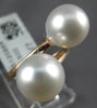 ESTATE AAA SOUTH SEA PEARL 14KT ROSE GOLD 3D CLASSIC CRISS CROSS LOVE RING