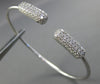 1.25CT DIAMOND 14KT WHITE GOLD 3D RECTANGULAR PAVE FLEXIBLE LOVE BANGLE BRACELET