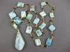 LONG 925 SILVER AAA TURQUOISE & ONYX 3D BY THE YARD TEAR DROP NECKLACE #26722