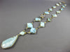 LONG 925 SILVER AAA TURQUOISE & ONYX 3D BY THE YARD TEAR DROP NECKLACE #26722