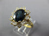 4.55CT DIAMOND AAA SAPPHIRE 18KT YELLOW GOLD OVAL & ROUND FLOWER ENGAGEMENT RING