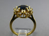 4.55CT DIAMOND AAA SAPPHIRE 18KT YELLOW GOLD OVAL & ROUND FLOWER ENGAGEMENT RING