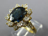 4.55CT DIAMOND AAA SAPPHIRE 18KT YELLOW GOLD OVAL & ROUND FLOWER ENGAGEMENT RING