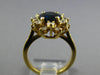 4.55CT DIAMOND AAA SAPPHIRE 18KT YELLOW GOLD OVAL & ROUND FLOWER ENGAGEMENT RING