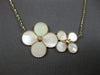 0.06CT DIAMOND & AAA MOTHER OF PEARL 14KT YELLOW GOLD DOUBLE FLOWER LOVE NECKLACE