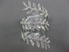 ESTATE EXTRA LARGE .98CT DIAMOND 18KT WHITE GOLD MULTI LEAF CRISS CROSS FUN RING