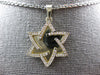 .42CT DIAMOND 14KT YELLOW GOLD 3D DOUBLE PLATED STAR OF DAVID FLOATING PENDANT