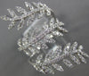 ESTATE EXTRA LARGE .98CT DIAMOND 18KT WHITE GOLD MULTI LEAF CRISS CROSS FUN RING