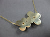 0.06CT DIAMOND & AAA MOTHER OF PEARL 14KT YELLOW GOLD DOUBLE FLOWER LOVE NECKLACE