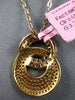 1.25CT FANCY YELLOW & PINK DIAMOND 18KT YELLOW GOLD 3D DOUBLE CIRCULAR PENDANT