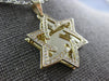 .42CT DIAMOND 14KT YELLOW GOLD 3D DOUBLE PLATED STAR OF DAVID FLOATING PENDANT