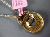 1.25CT FANCY YELLOW & PINK DIAMOND 18KT YELLOW GOLD 3D DOUBLE CIRCULAR PENDANT