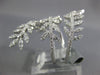 ESTATE EXTRA LARGE .98CT DIAMOND 18KT WHITE GOLD MULTI LEAF CRISS CROSS FUN RING