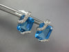 ESTATE 15.17CT DIAMOND & AAA BLUE TOPAZ 14K WHITE GOLD CLASSIC FUN STUD EARRINGS