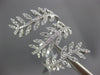 ESTATE EXTRA LARGE .98CT DIAMOND 18KT WHITE GOLD MULTI LEAF CRISS CROSS FUN RING