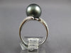0.22CT DIAMOND & AAA TAHITIAN PEARL 14KT WHITE GOLD CLASSIC CRISS CROSS LOVE RING