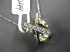 5.88CT DIAMOND & AAA GREEN AMETHYST 14KT WHITE GOLD OVAL X LOVE FLOATING PENDANT